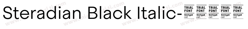 Steradian Black Italic字体转换